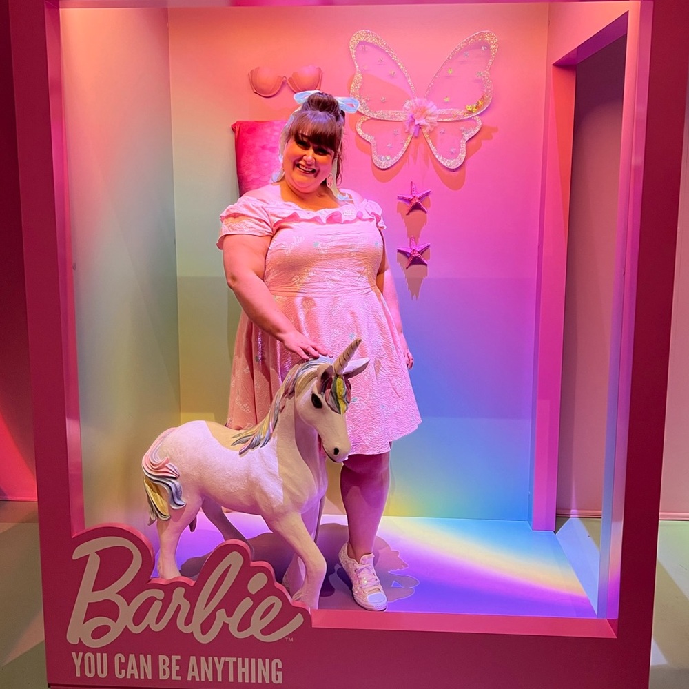 Loungefly Stitch Shoppe X Barbie Palm Tree Logo Lizzy Date Night Dress